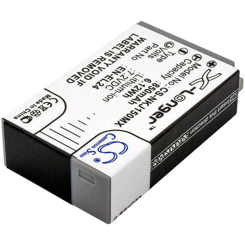 Battery for Nikon 1 J5 EN-EL24 VFB11901 3790 Mirrorless Camera CS-NKJ150MX 850mA
