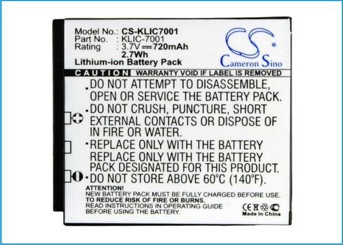 Battery for Kodak M1063 M1073 M893 KLIC-7001 Polaroid BLi-286 T1035 BenQ DLI-213 Battery for Kodak M1063 M1073 M893 KLIC-7001 Polaroid BLi-286 T1035 BenQ DLI-213