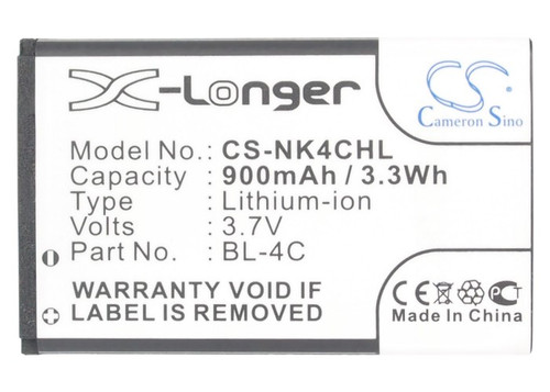 Battery for Nokia 3500 5100 6700 7200 ROLLEI Compactline 83 BL-4C BBA-07 900mAh