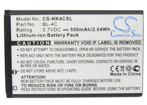 Battery for Nokia 6100 6300 Olympia Vox Color 2159 Myphone BL-4C MP-S-A2 550mAh Battery for Nokia 6100 6300 Olympia Vox Color 2159 Myphone BL-4C MP-S-A2 550mAh