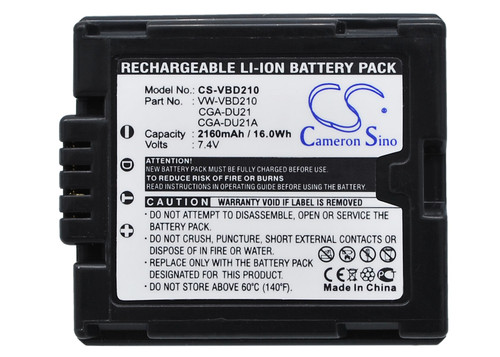 Battery for Panasonic CGA-DU21 VW-VBD210 HITACHI DZ-BP14S DZ-BP7S DZ-BP7SW