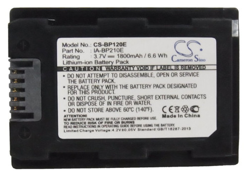 Battery for Samsung HMX-H200 HMX-S10 HMX-S15 HMX-S16 SMX-F40 SMX-F44 IA-BP210E