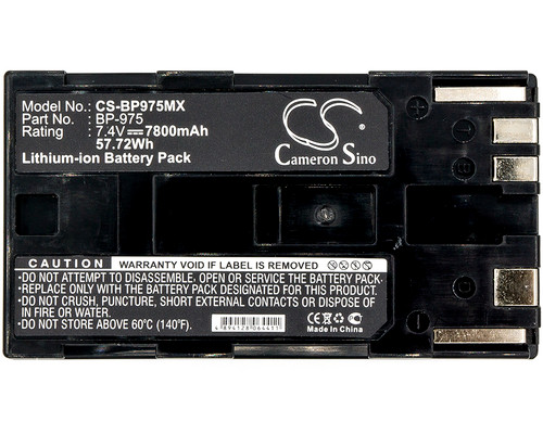Battery for Canon GL2 XF100 XF300 XH A1S G1 XL H1A XL1S XL2 XM2 BP-975 7800mAh
