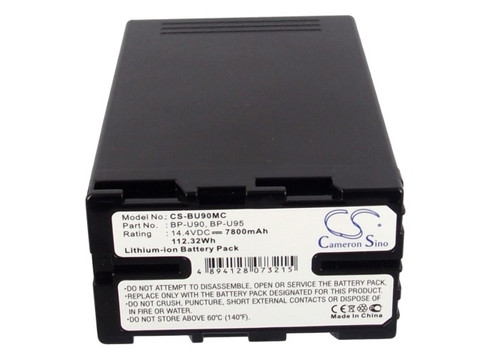 Battery for Sony HD422 PMW-200 PMW-300 PMW-EX160 PXW-X180 BP-U90 BP-U95 7800mAh