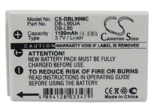 Battery for Sanyo VPC-SH1 VPC-SH1GX VPC-SH1R DB-L90 DB-L90UA Camera 1100mAh Battery for Sanyo VPC-SH1 VPC-SH1GX VPC-SH1R DB-L90 DB-L90UA Camera 1100mAh