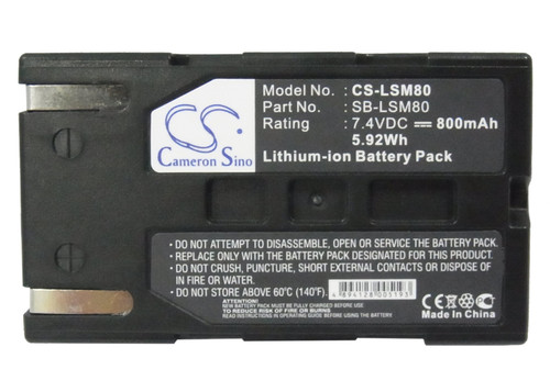 Battery for Samsung SC-DC575 SC-D366 VM-DC160 VM-DC560 VP-D451 VP-D965i SB-LSM80