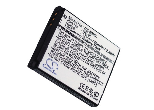 Battery for Canon PowerShot A2200 A3000 IS A3100 NB-8L Camera CS-NB8L 3.7v 740mA