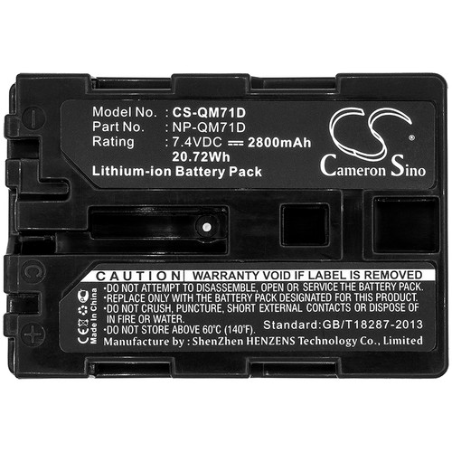 Battery for Sony DCR-DVD91 DCR-TRV11 DCR-TRV33 DCR-TRV330 NP-QM71D 2800mAh Battery for Sony DCR-DVD91 DCR-TRV11 DCR-TRV33 DCR-TRV330 NP-QM71D 2800mAh