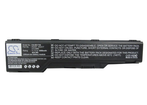 Battery for DELL XPS 1730 M1730 312-0680 HG307 WG317 Notebook CS-DE1730 4400mAh