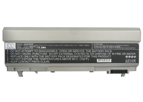 Battery for DELL Latitude E6500 Precision M2400 M4400 M4500 MP303 PT434 W1193