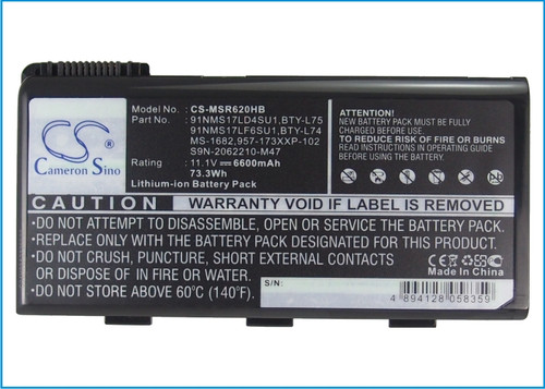 Battery for MSI A5000 957-173XXP-101 957-173XXP-102 BTY-L74 BTY-L75 MS-1682 Battery for MSI A5000 957-173XXP-101 957-173XXP-102 BTY-L74 BTY-L75 MS-1682
