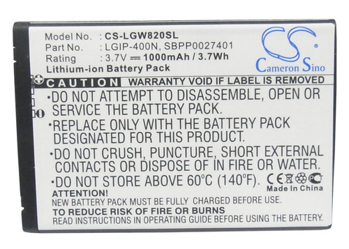 Battery for LG GW820 GT540 GW620 GW880 GX200 GX500 Monaco LGIP-400N SBPP0027401 Battery for LG GW820 GT540 GW620 GW880 GX200 GX500 Monaco LGIP-400N SBPP0027401