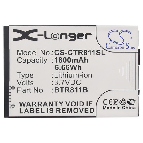 Battery for Casio C811 CA201 Commando 2 4G LTE BTR811B CA-201L1 CS-CTR811SL