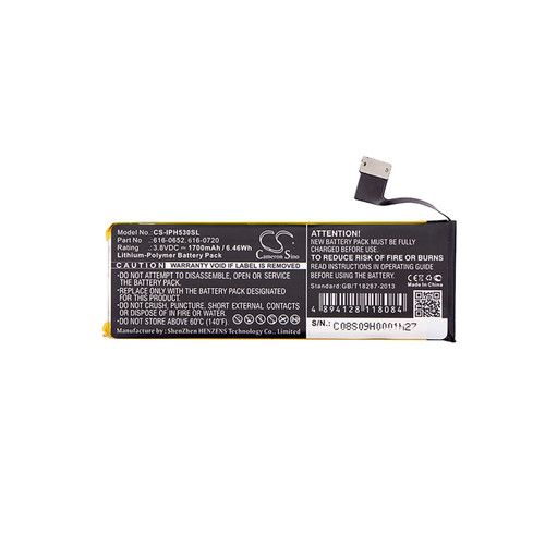 Battery for Apple iPhone 5s A1533 616-0652 616-0719 616-0720 616-0722 616-0728