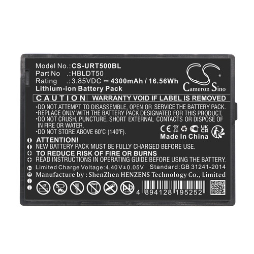 Battery for Urovo DT50 DT50S HBLDT50 Barcode Scanner CS-URT500BL 3.85v Li-ion