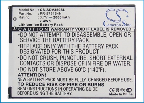 Battery for Advent PR-575164N 3500 CS-ADV350SL ADV3500PC GPS 3.7V Li-ion