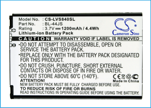 Battery for LG BL-44JS EAC61838702 BL-A5JN EAC61680101 VS840 LS840 Lucid Cayman