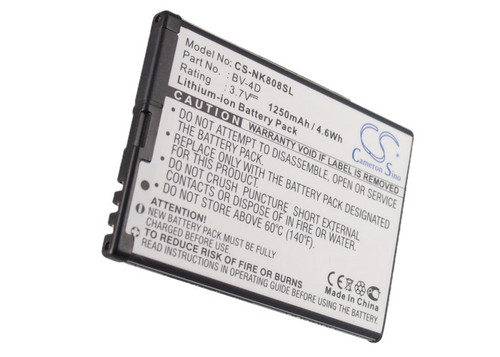 Battery for Nokia BV-4D N9 16G 64G Lankku 808 PureView CS-NK808SL 3.7V Li-ion