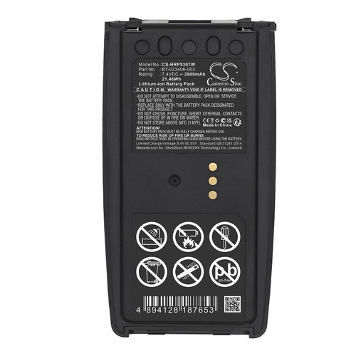 Battery for BT-023406-003 BT-023436-001 DP-PA2A Harris P5300 P5400 P7300 XG-25P