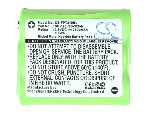 Battery for Falcon 00-864-00 5-2043 SB-320-N SB-320-NY 310 315 320 PT2000 TopGun