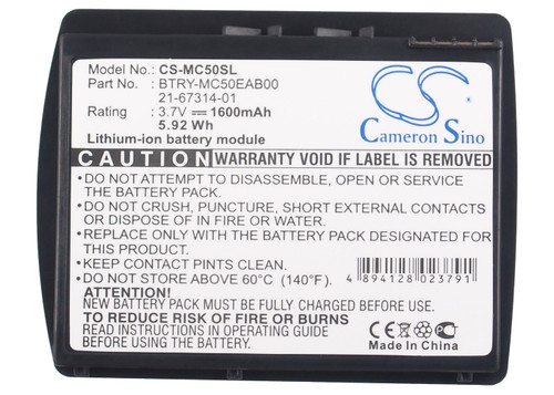 Battery for Motorola Symbol MC50 MC5040 21-67314-01 BTRY-MC50EAB00 Slim 1600mAh