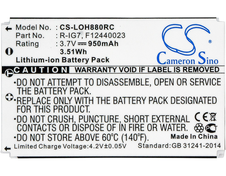 Battery for Logitech Harmony Remote NTA2340 R1G7 720 Pro 880 780 890 895 900 One