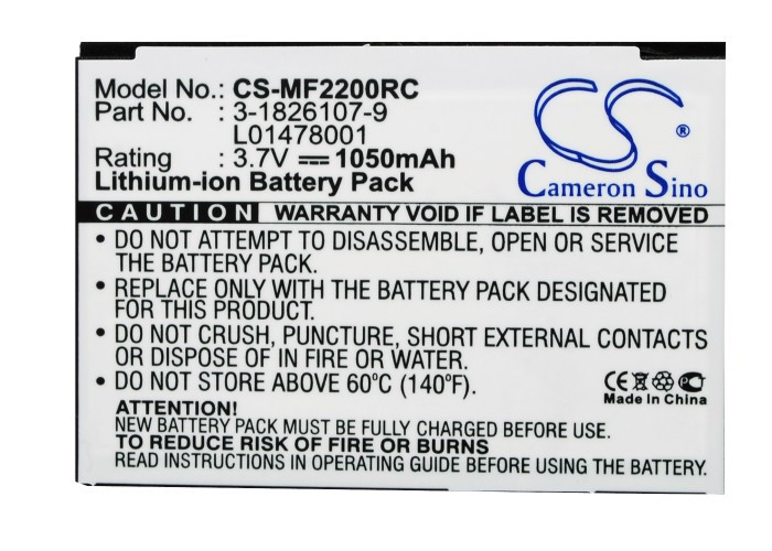 Hotspot Battery for Novatel Wireless 40115114.00 L01478001 MiFi2200 MiFi 1050mAh