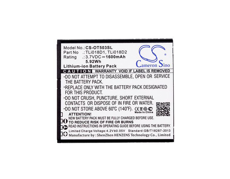 Hotspot Battery for Alcatel TLi018D1 Y858 OT-5038 OT-5038A OT-5038D OT-5038E