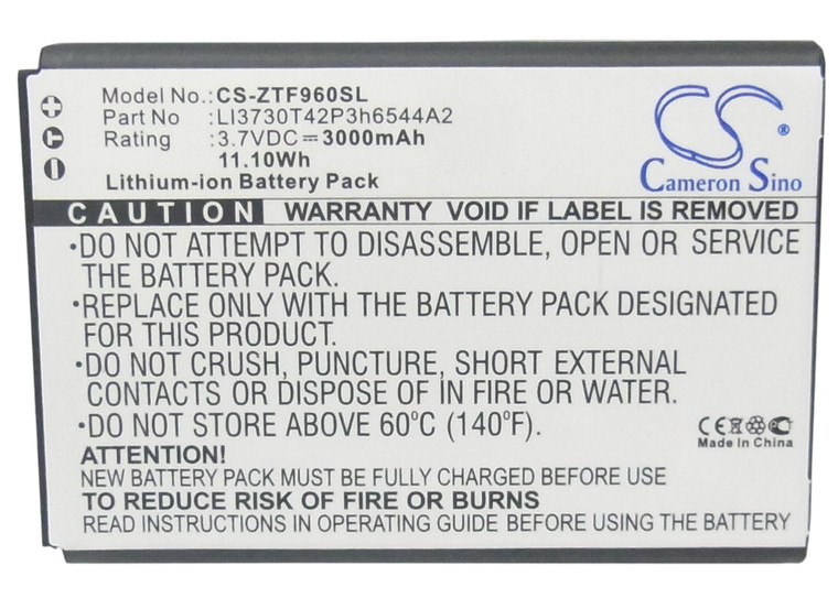 Battery for T-Mobile NET10 ZTE SRQ-Z289L Z289L MF96 MF279 MF286 MF96U Z289