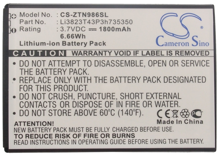 Battery for Li3823T43P3h735350 AT&T ZTE MF64 Z64 Maven 2 Avid Plus LTE Trio Geek