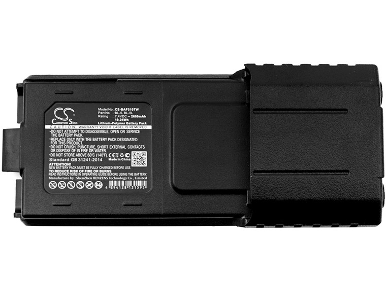 Battery for Baofeng BL-5 BL-5L BF-F8 PLUS BF-F8HP BF-F9 TYT F8 F9 UV-5A UV-5R