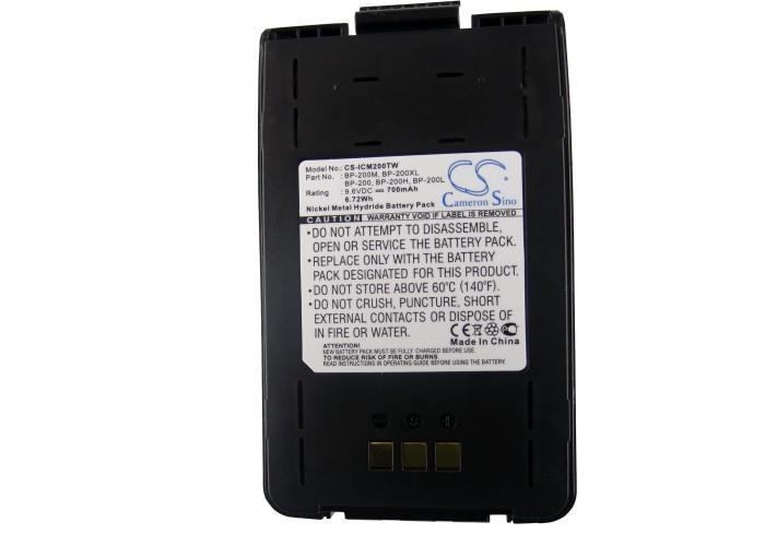 Battery for Icom BP-200 BP-200H BP-200L IC-A23 IC-A5 IC-T8 IC-T81 IC-T81A IC-T8A
