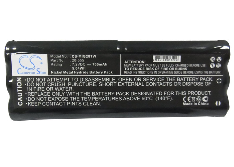 Two-Way Radio Battery for Midland 20-555 G-28 G-30 CS-MIG28TW Ni-MH 7.2V 700mAh