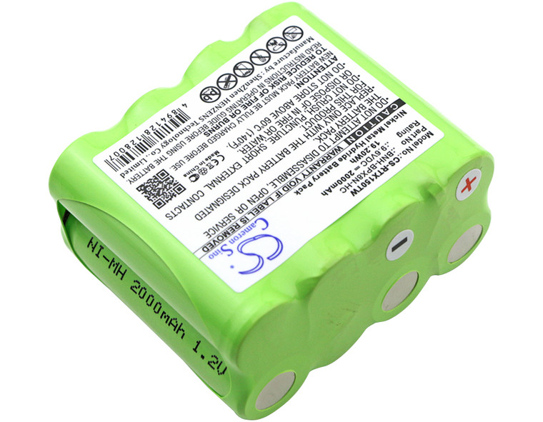 Two-Way Radio Battery for Ritron BNH-BPX8N-HC Patriot RTX150 RTX450 9.6V 2000mAh