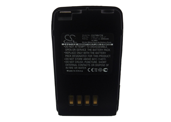 Battery for Vertex FNB-47 FNB-47H FNB-V47 FNB-V49 YAESU FT-10R FT40R FT50R VX10