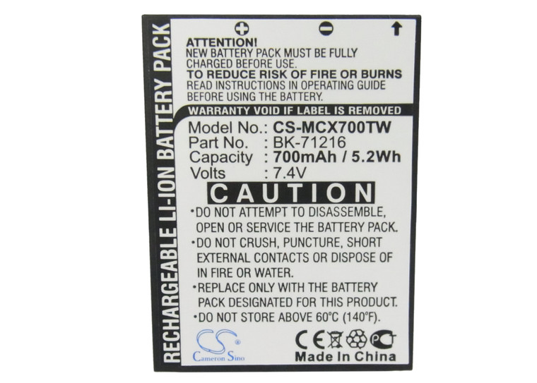 Battery for Cobra BK-70128 microTALK BK-71216 CXR 700 750 800 850 CXR825 LI6000