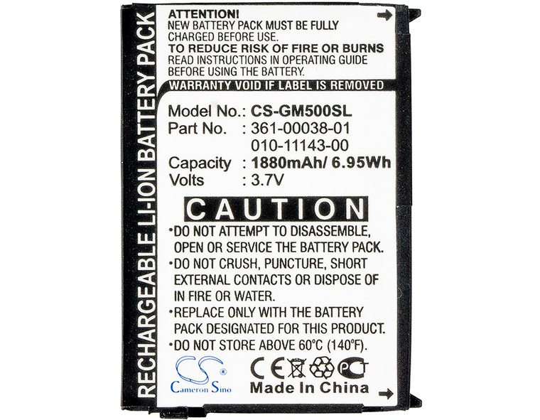Battery for Garmin 361-00038-01 Aera 500 510 550 560 Nuvi Zumo 220 600 650 660LM