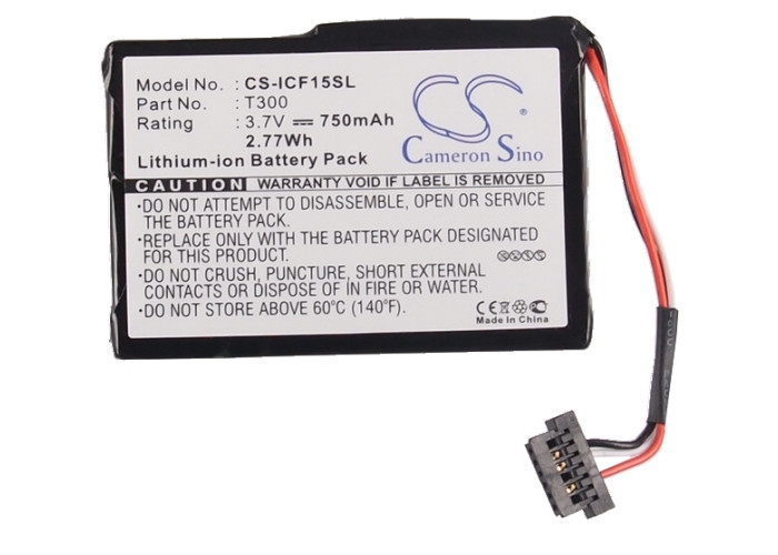 Battery for NAVMAN T300 F15 S45 Automotive GPS Navigation CS-ICF15SL 3.7V 750mAh
