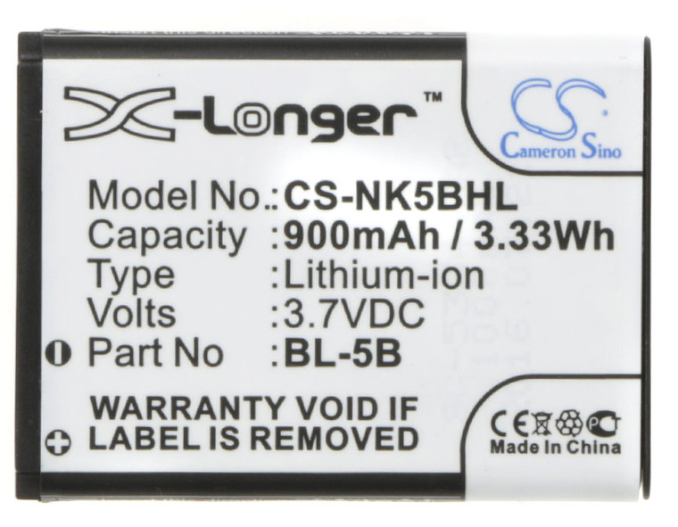 Battery for GPS Tracker Nokia BL-5B GT102 TK102 VIVITAR BLI-885 V8027 6080 5300