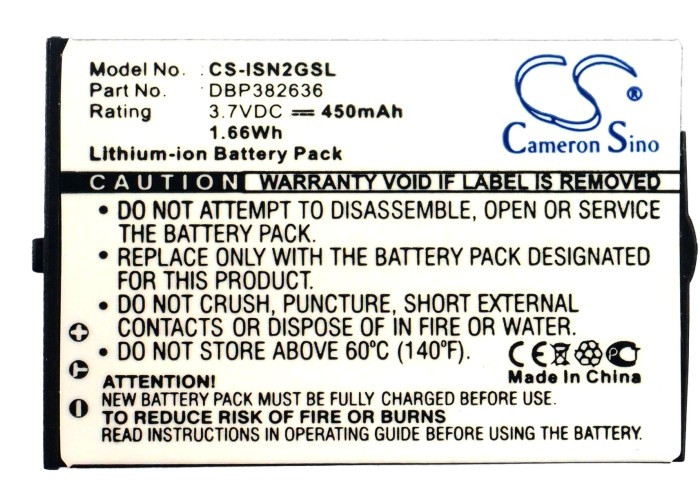 Battery for INSIGNIA Sport NS-DA1G NS-DA2G 1GB 2GB DBP382636 Media Player 450mAh