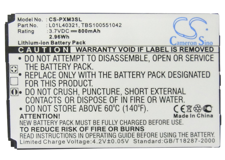 Battery for Pioneer GEX-XMP3 XMP3H1 XMP3i Sirius L01L40321 XM-6900-0004-00 800mA