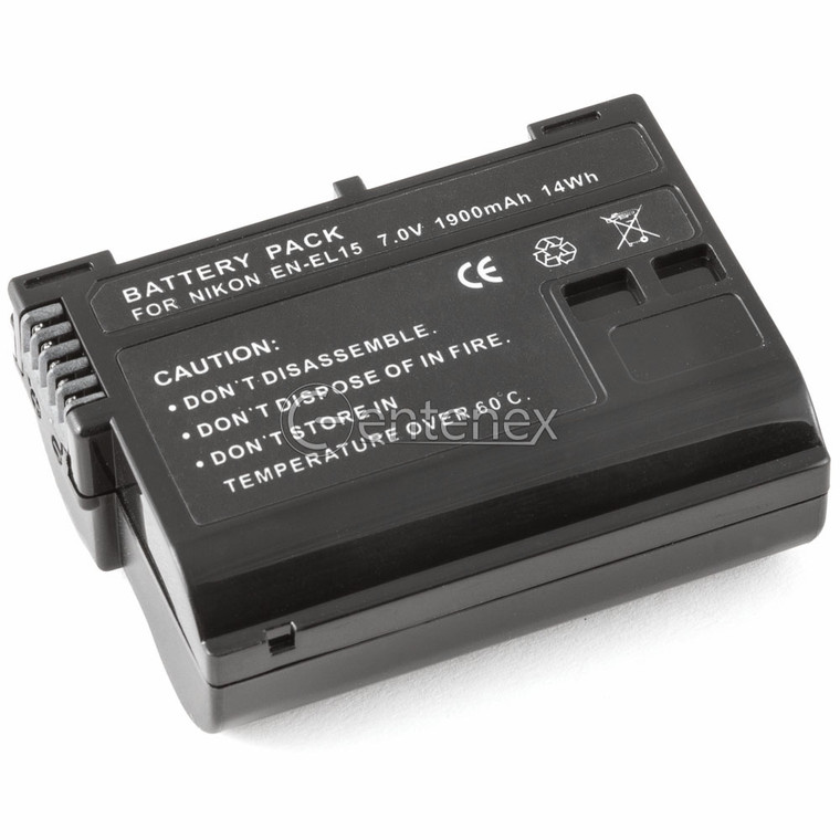 2x - Fully Decoded Battery for Nikon EN-EL15 ENEL15 D600 D800 D800E D7000 1 V1 1V1 MB-D12 MBD11 GRIP
