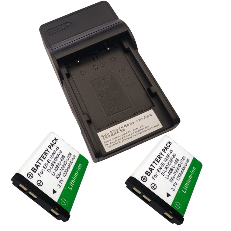 Olympus Li-40B Li-42B Battery & Charger Combo