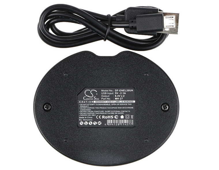 Battery Charger for Nikon EN-EL20 1 AW1 J1 J2 J3 S1 Camera Coolpix A MH-27 MH27