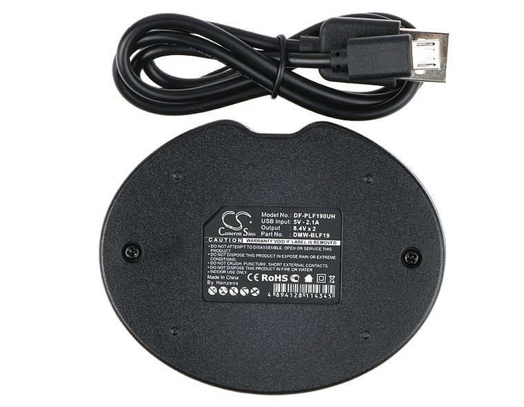 Battery Charger for Panasonic DMW-BLF19 DMW-BLF19E BLF19PP DMW-BTC10 DMW-BTC10G