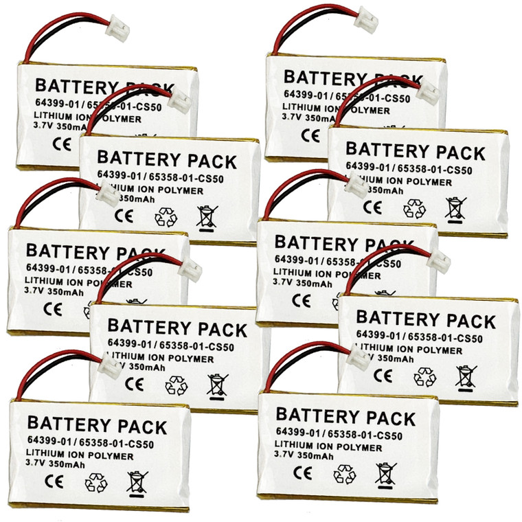 10 Pack Battery Plantronics CS50 CS55 HL10 Headset