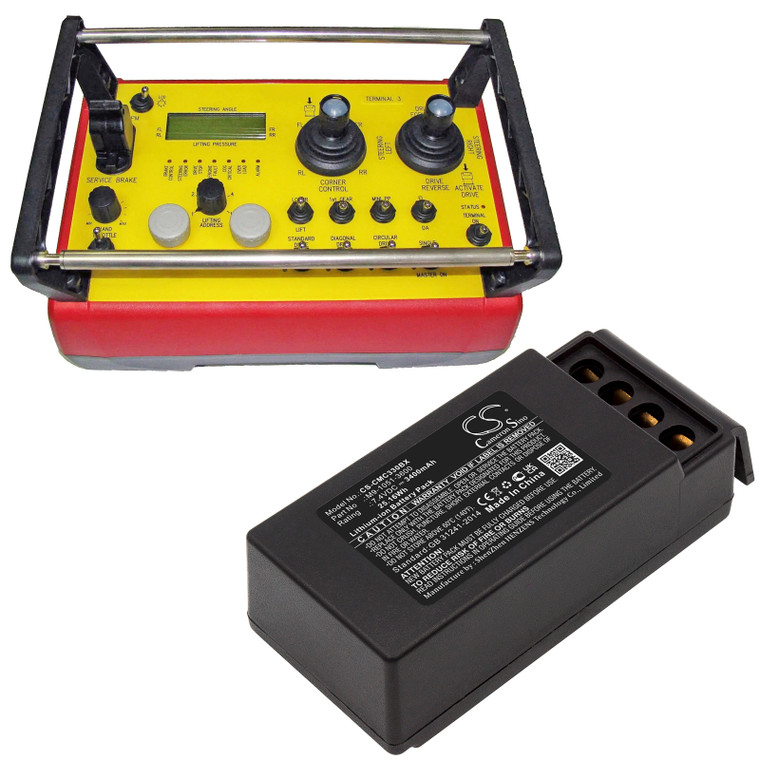 Battery for Cavotec MC-EX-BATTERY3 MC3300 M9-1051-3600 Remote Control 3400mAh