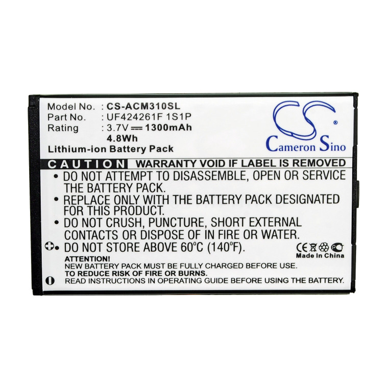 Battery for Acer Allegro M310 W4 BAT-310 BAT310 BT-0010S.002 UF424261F 1S1P