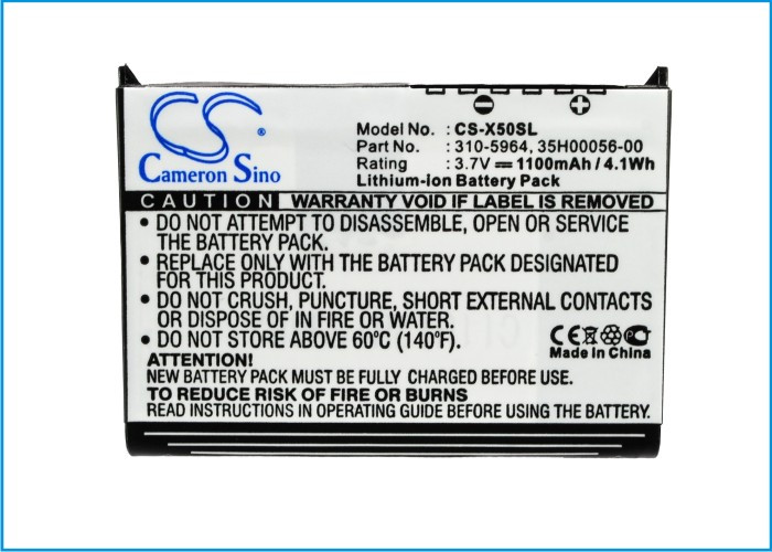 Battery for DELL Axim X50 X50V X51 X51V 310-5965 U6192 Pocket PC PDA CS-X50SL
