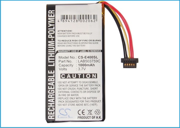 Battery for Toshiba E400 E410 LAB503759C Pocket PC PDA CS-E400SL 3.7v 1000mAh